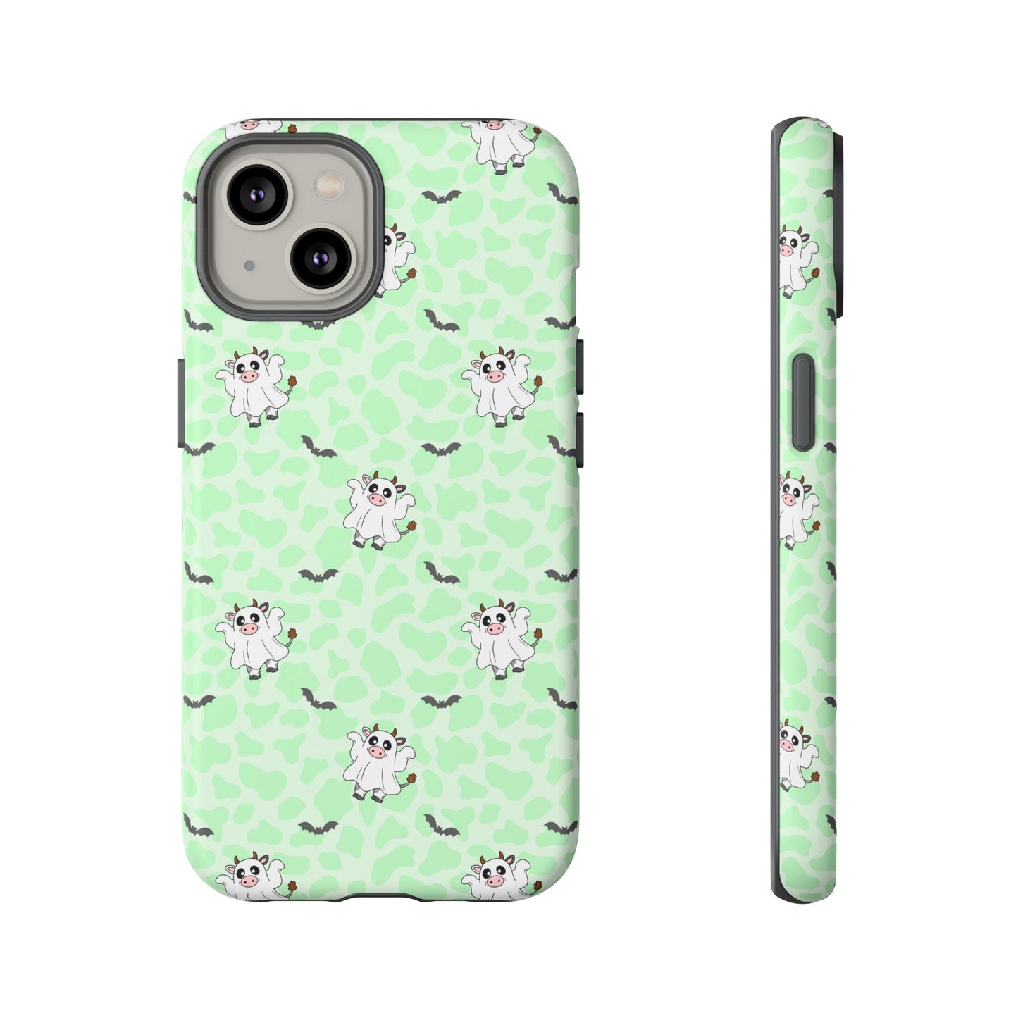 Green Moo Ghosts & Bats iPhone Tough Case