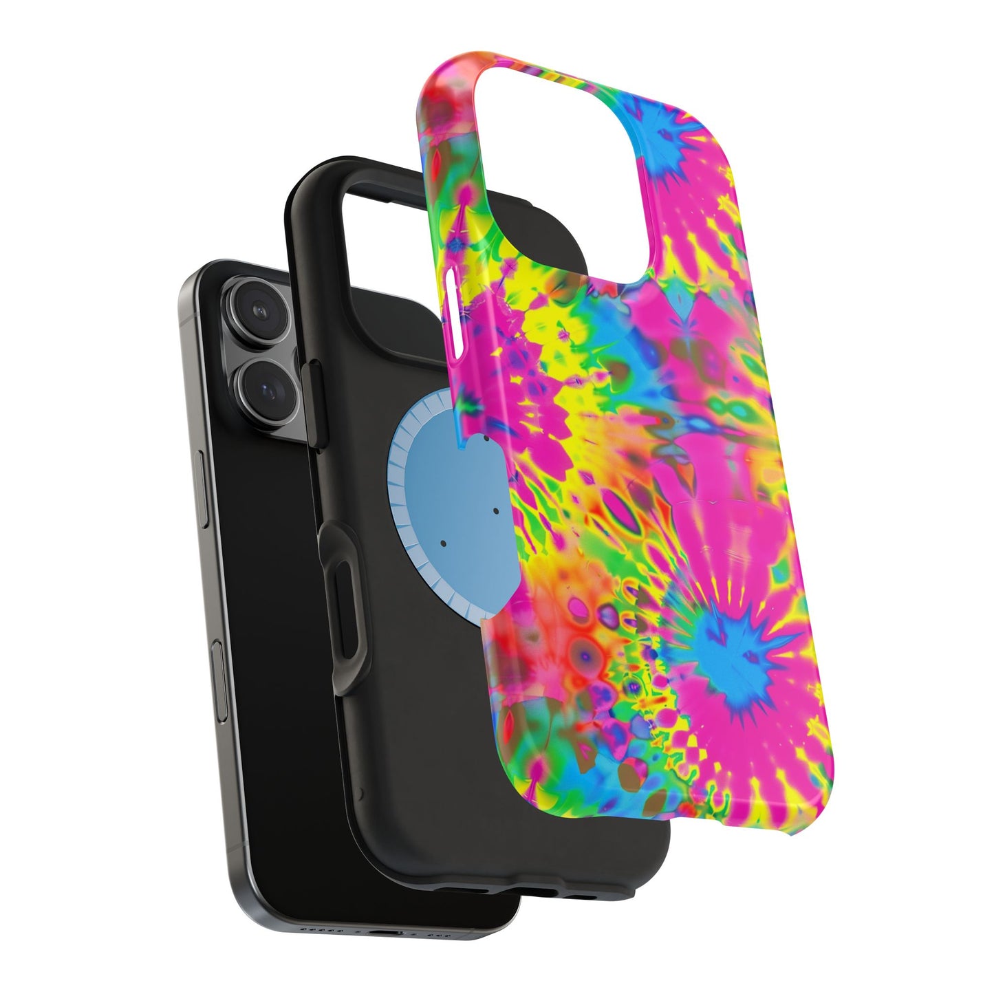 Neon Tie-Dye Burst MagSafe® Tough iPhone Case
