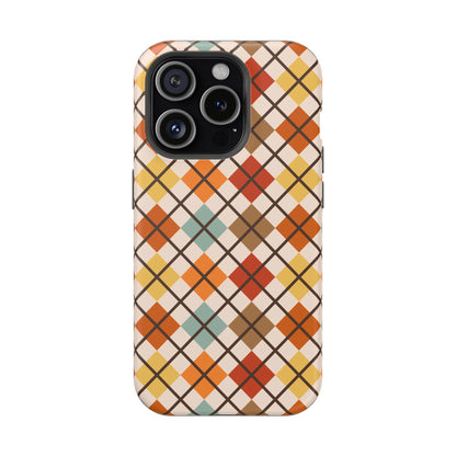 Autumn Argyle MagSafe® Tough iPhone Case