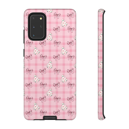 Pink Gingham Ghosts & Bows Samsung Galaxy Tough Case