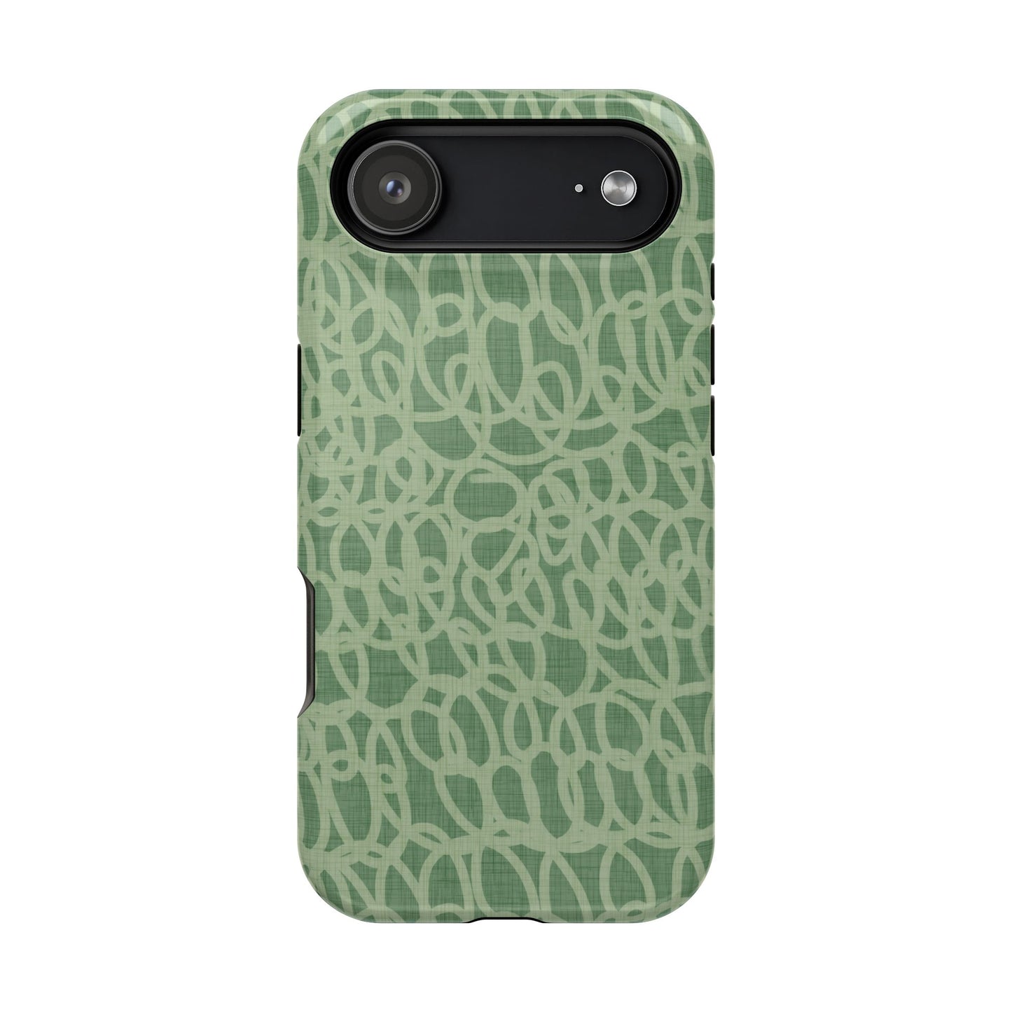 Sage Green Scribble Loops MagSafe® iPhone Tough Case