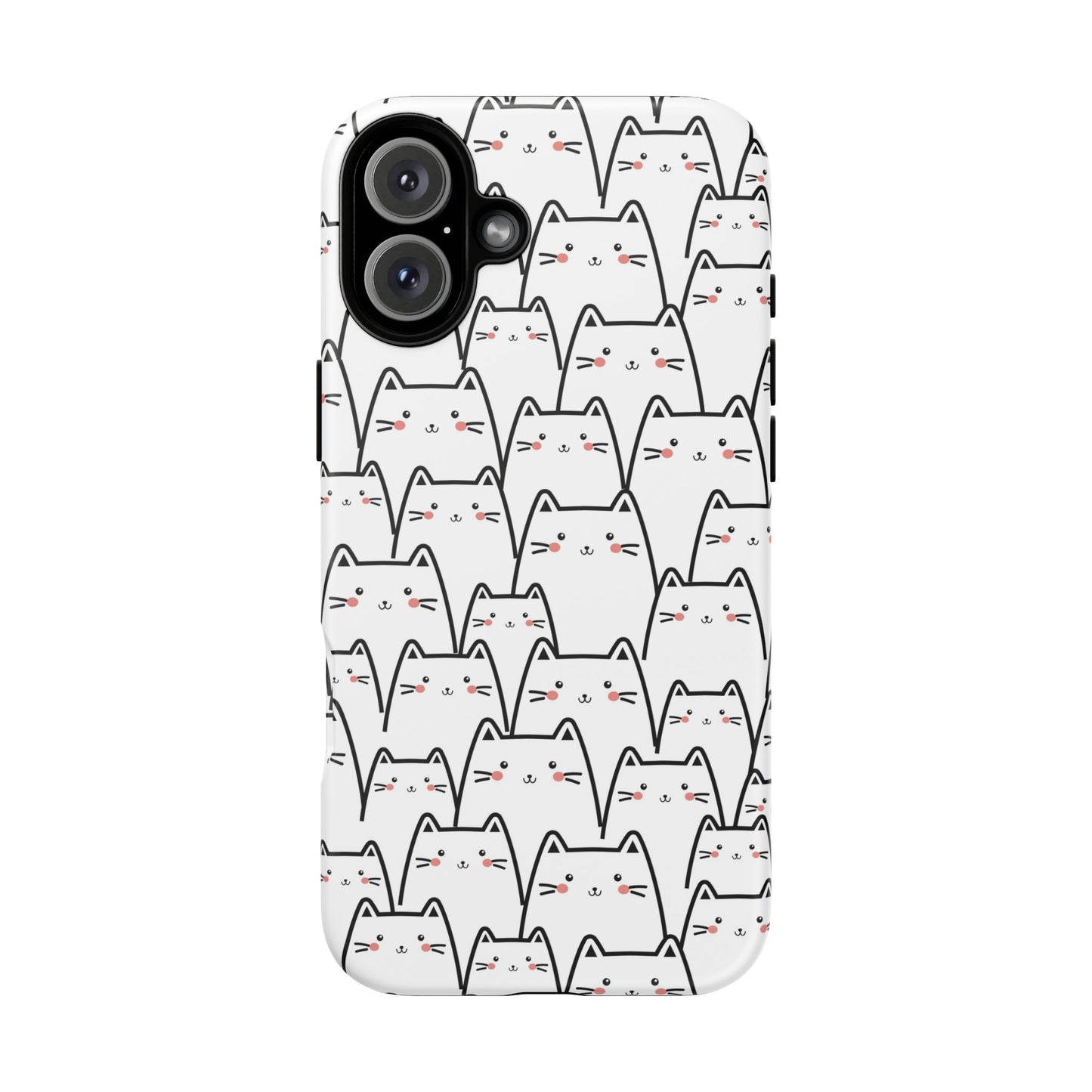 Kawaii Cat Crowd Tough iPhone Case