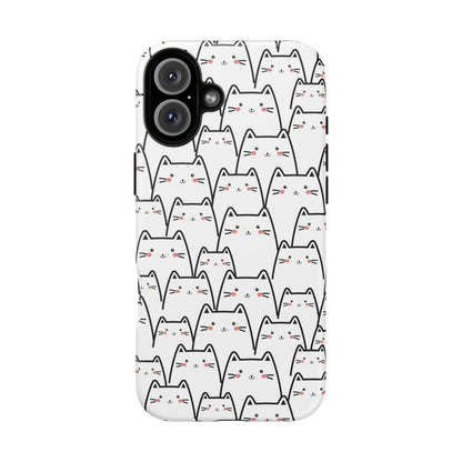Kawaii Cat Crowd Tough iPhone Case