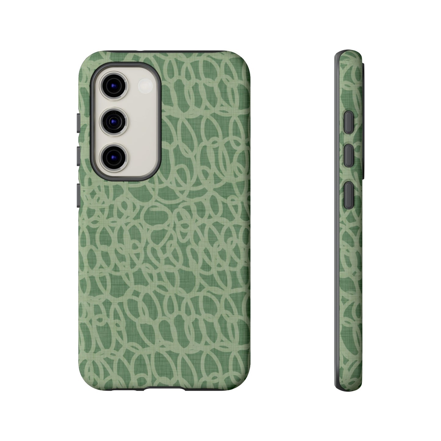 Sage Green Scribble Loops Samsung Galaxy Tough Case