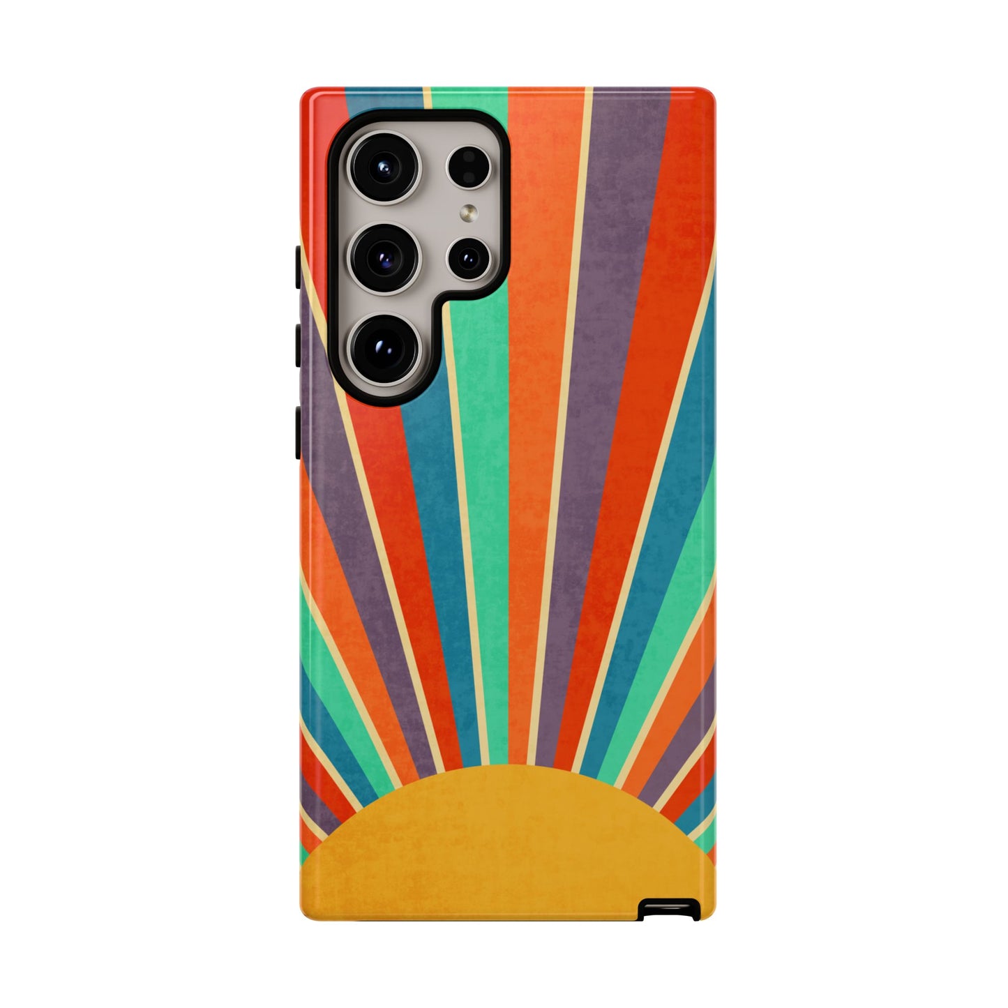 Retro Rainbow Sunburst Samsung Galaxy Tough Case