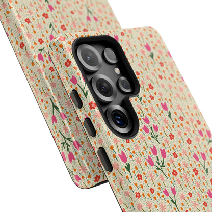 Vintage Cream Wildflower Meadow Samsung Galaxy Tough Case