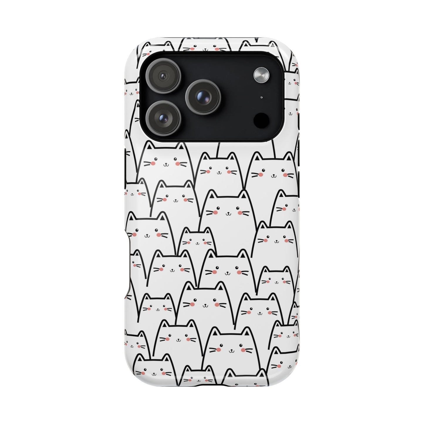 Kawaii Cat Crowd MagSafe® Tough iPhone Case