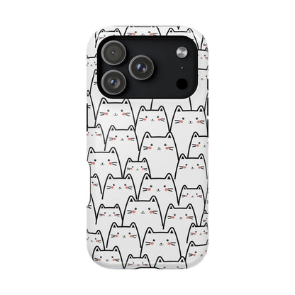 Kawaii Cat Crowd MagSafe® Tough iPhone Case