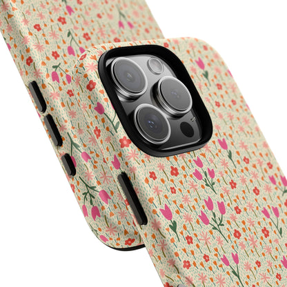 Vintage Cream Wildflower Meadow iPhone Tough Case