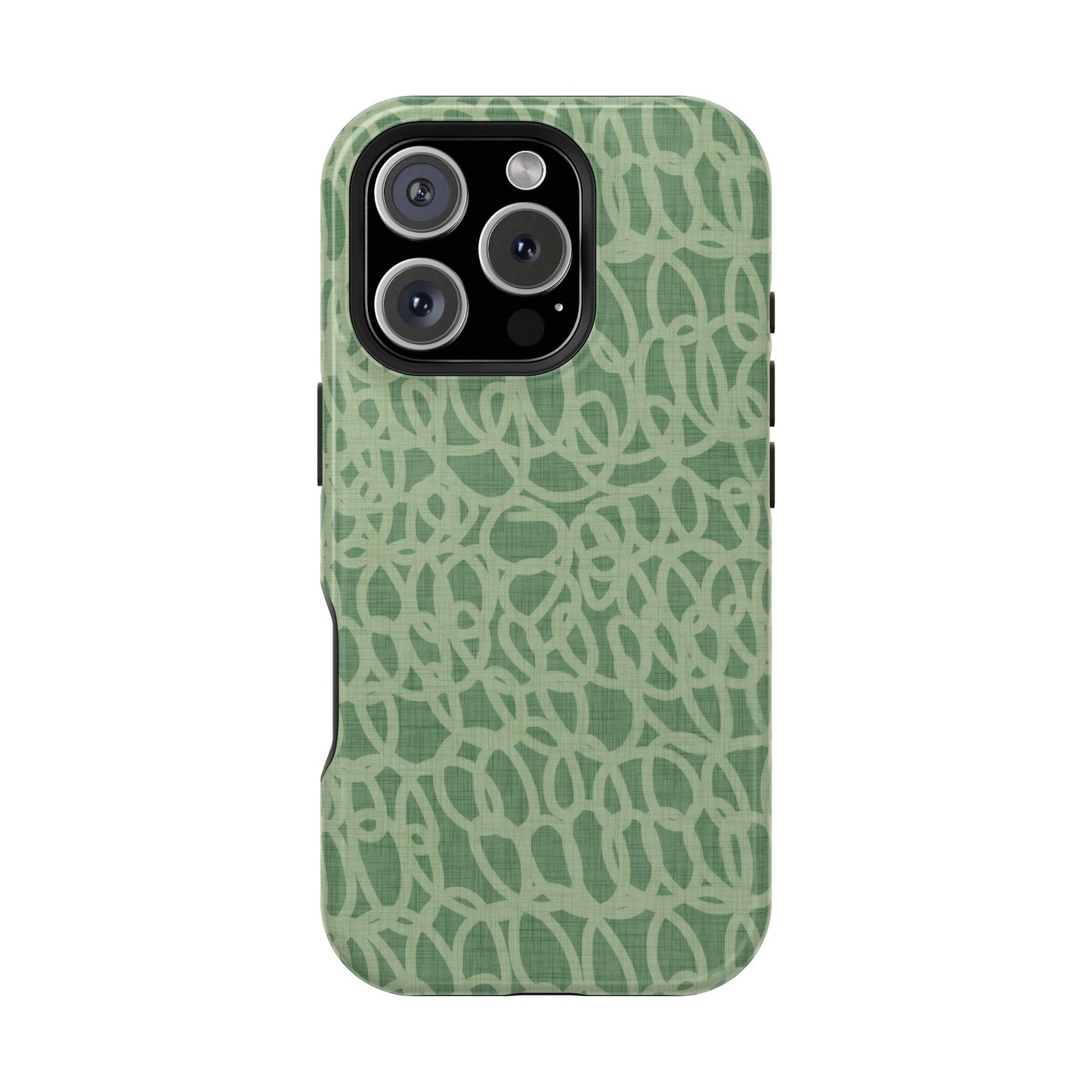 Sage Green Scribble Loops MagSafe® iPhone Tough Case