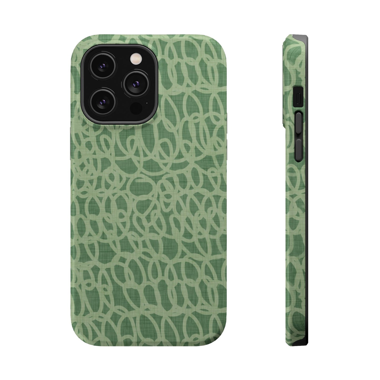 Sage Green Scribble Loops MagSafe® iPhone Tough Case