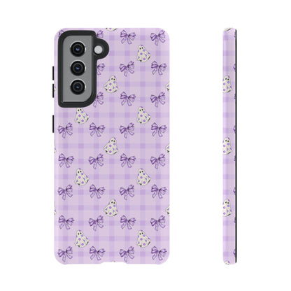 Purple Gingham Ghosts & Bows Samsung Galaxy Tough Case