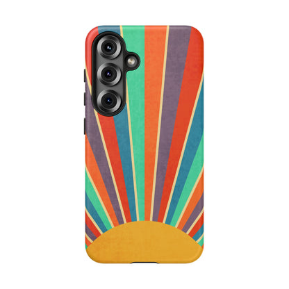 Retro Rainbow Sunburst Samsung Galaxy Tough Case