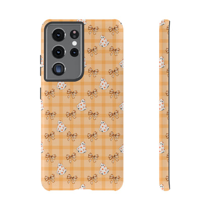 Orange Gingham Ghosts & Bows Samsung Galaxy Tough Case