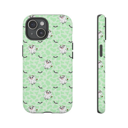 Green Moo Ghosts & Bats iPhone Tough Case