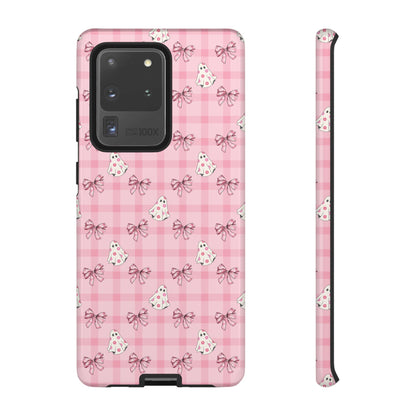 Pink Gingham Ghosts & Bows Samsung Galaxy Tough Case